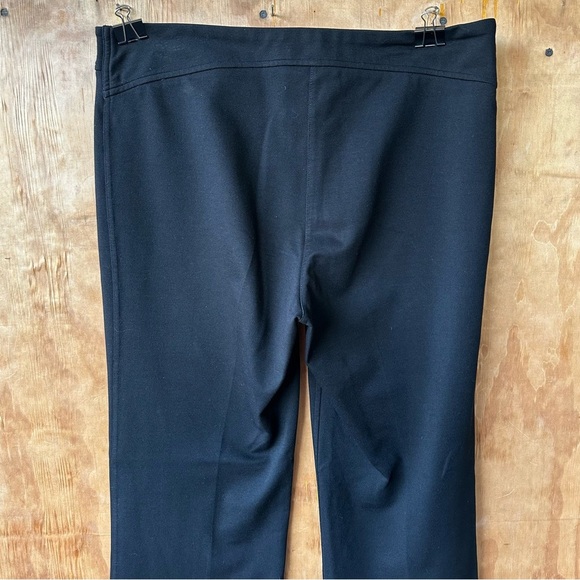 Eileen Fisher Black Ponte Straight Leg Mid Rise System Pants - Picture 6 of 10